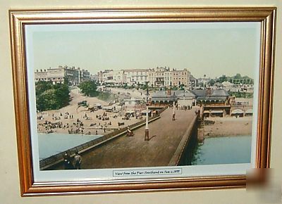 The pier southend on sea framed victorian picture print
