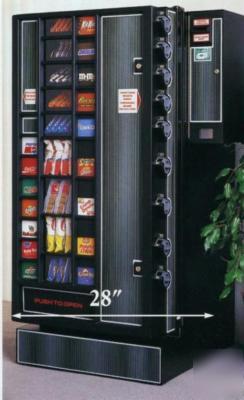 2 antares vending machines, bev & snack, w/ $ changer 