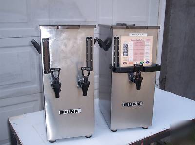 (2) bunn TD4T commercial ice tea dispensers iced