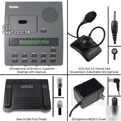 Micro dictaphone 3750 handsfree dictation desktop mic