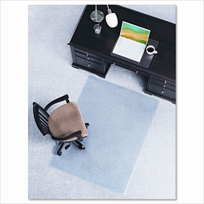 Anchormat chair mat for plush carpets, 46W x 60H, clear
