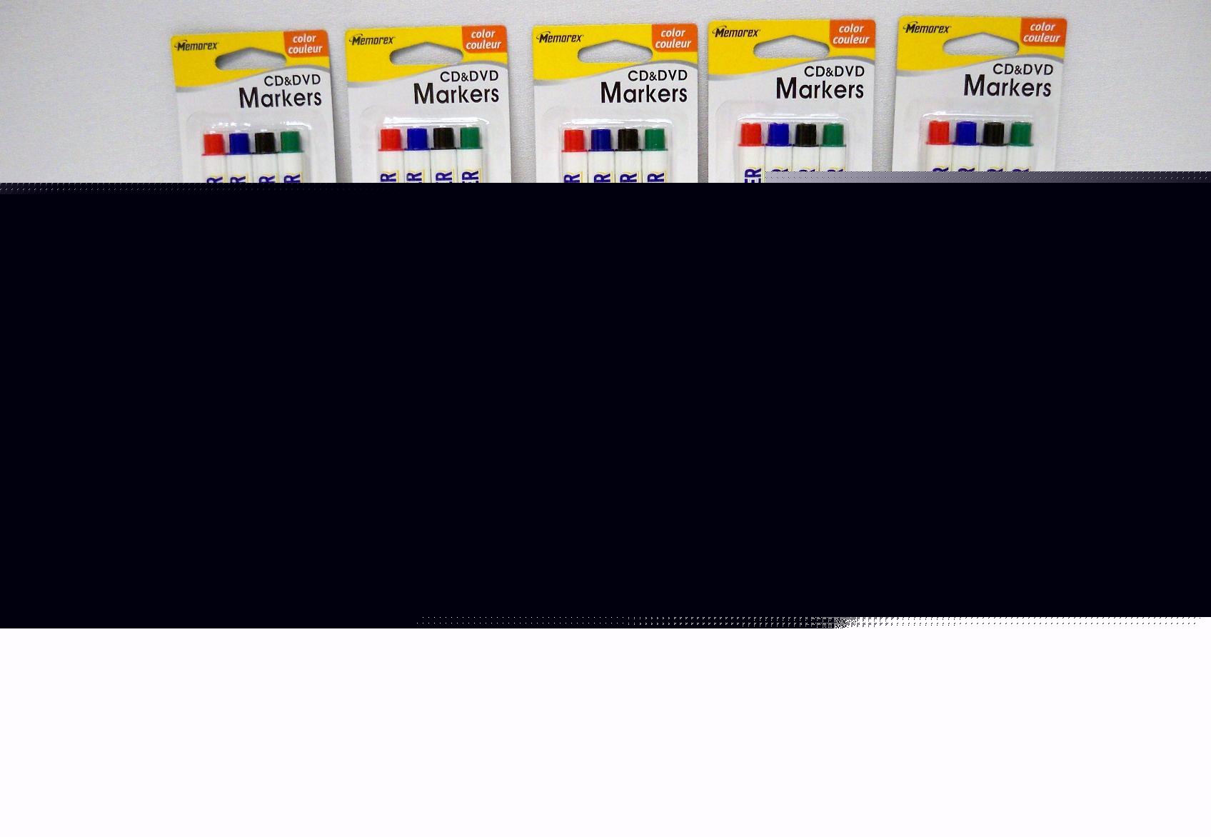 New 40 memorex cd & dvd multiple color marker pens 