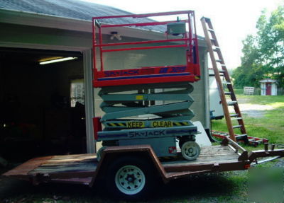 Skyjack scissor lift w/trailer - ready to work