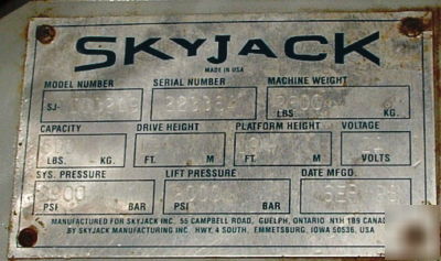 Skyjack scissor lift w/trailer - ready to work