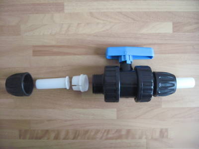 25 mm mdpe water pipe tap / valve compression fitting