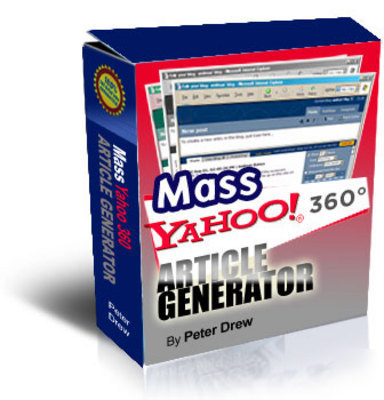 Mass yahoo 360 article generator software +resale on cd