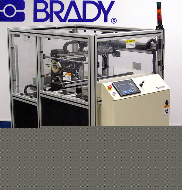 Brady automatic label printer / applicator labeler pam