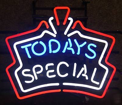 New today's special restaurant neon glass bar pub sign 