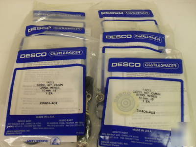 6X DESCO14213 cord kit cmmn grnd,w/res 10MM 15'