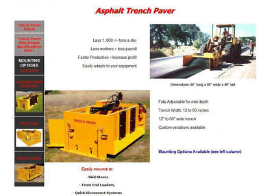 Asphalt trench paver