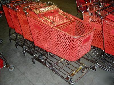 25 reconditioned plastic grocery shopping carts