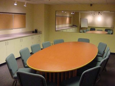 Large oval 11' x 5' conference table