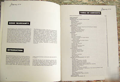 Rowe 77 candy merchant instruction manual parts catalog