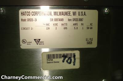 Hatco display food warmer grsds-24 pizza subs