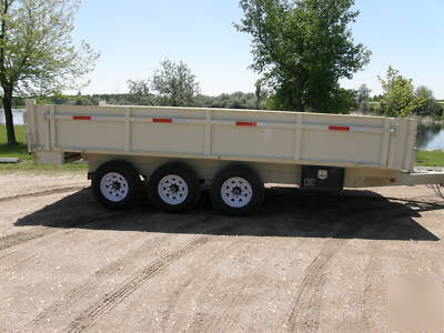 New 8' x 18' x 2' dump trailer drop sides 21 k 10 ton