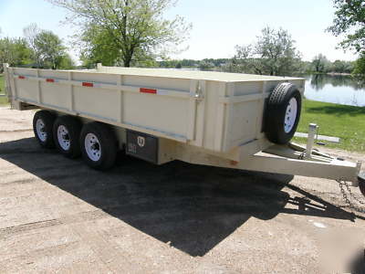 New 8' x 18' x 2' dump trailer drop sides 21 k 10 ton
