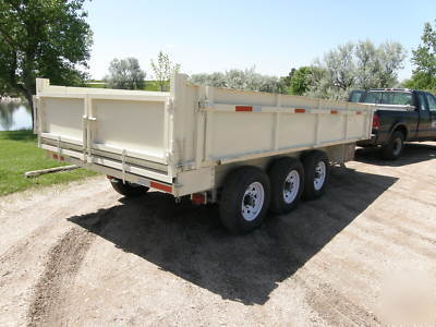 New 8' x 18' x 2' dump trailer drop sides 21 k 10 ton