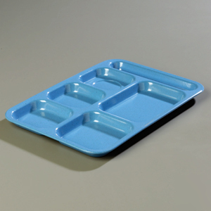 Carlisle 6 compartment tray heavy weight melamine nsf