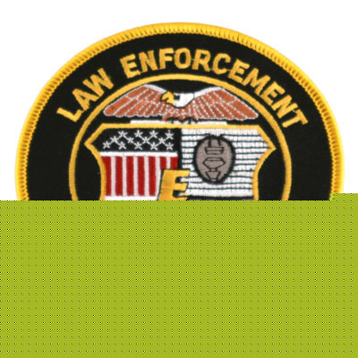 New law enforcement explorer arm patch gold & black 4