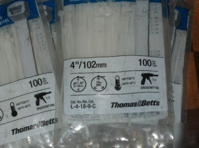 Catamount thomas & betts cable ties 1000PC # l-4-18-9-c