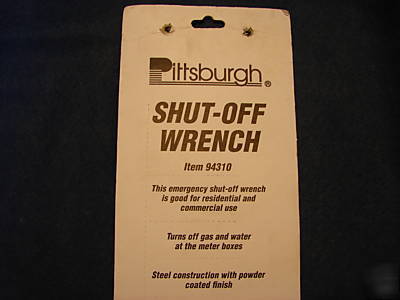 Emergency utility shut-off wrench for gas & water