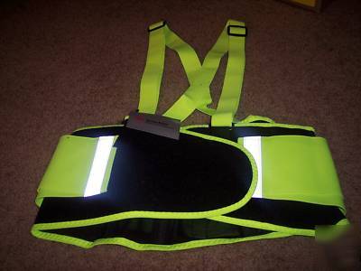 Ergodyne proflex back support, hi-vis,, reflective med