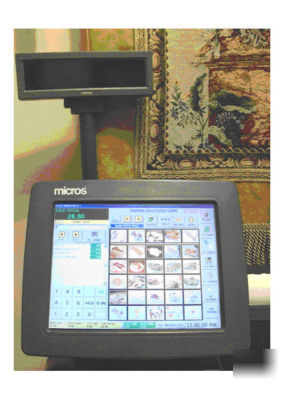 Micros pos station touch screen cashdrawer printer msr 