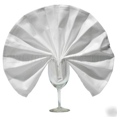 New lot of 29 cloth dinner napkins white sateen 21 x 21
