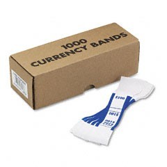 Self-adhesive currency straps blue $100 in dollar bil