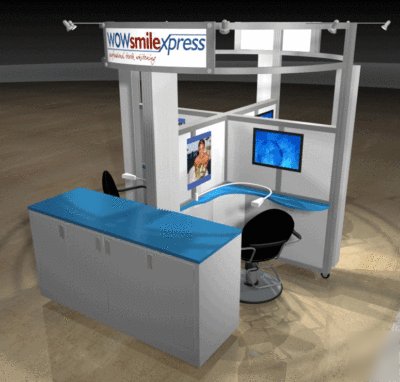 Teeth whitening business mall kiosk lights lcd tv used