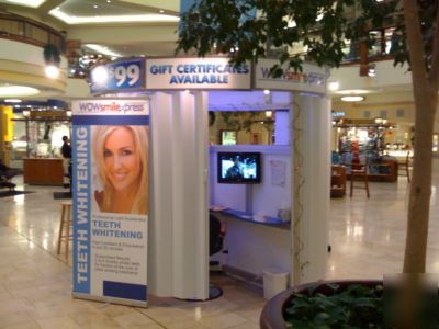 Teeth whitening business mall kiosk lights lcd tv used