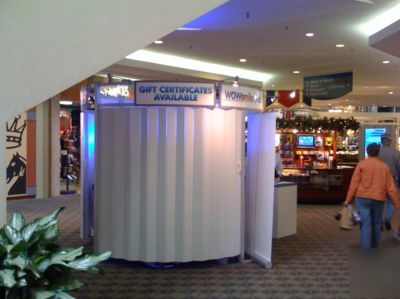 Teeth whitening business mall kiosk lights lcd tv used