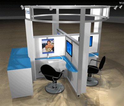 Teeth whitening business mall kiosk lights lcd tv used