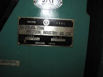 1984 nakamura tome precision slant 3 turning center 