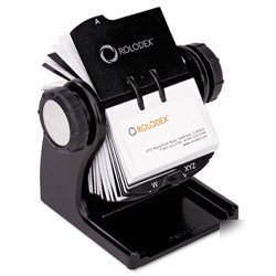 New wood tones open rotary business card file holds ...