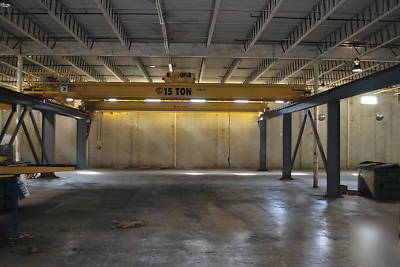 4 15 ton bridge cranes and 950FT runway crane hoist 