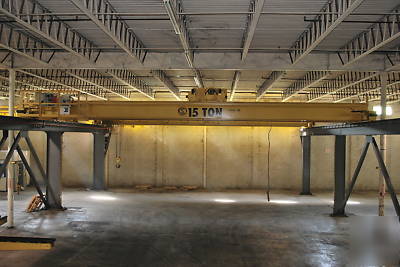 4 15 ton bridge cranes and 950FT runway crane hoist 