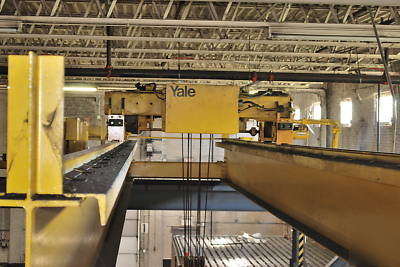 4 15 ton bridge cranes and 950FT runway crane hoist 