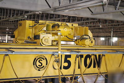 4 15 ton bridge cranes and 950FT runway crane hoist 