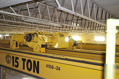 4 15 ton bridge cranes and 950FT runway crane hoist 