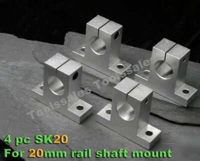 SK20 x 4 pc ball bearing rod mount xyz table cnc router