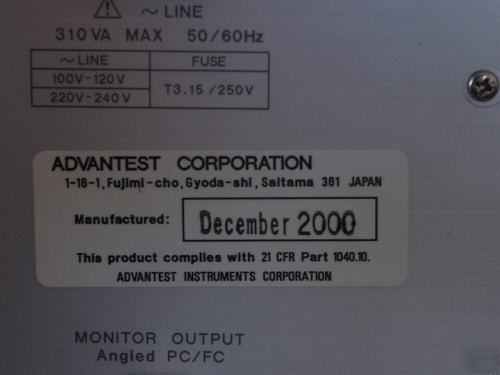 Advantest Q7750 optical network analyzer w/ opt. 10