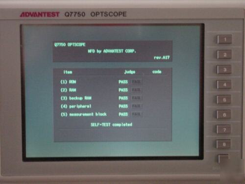 Advantest Q7750 optical network analyzer w/ opt. 10