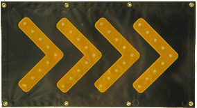 Led flashing arrow mat