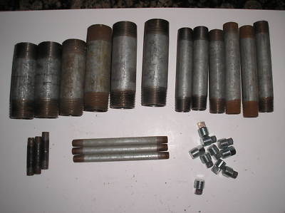 Lot 12 sizes nipple pipe fittings 48ASST galvinized