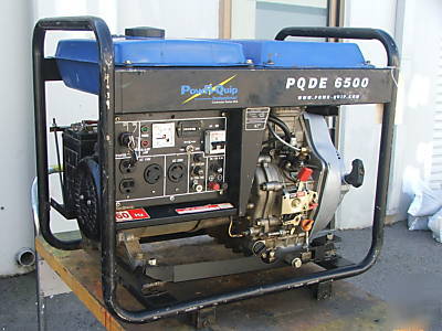 Powr-quip diesel generator model PQDE6500