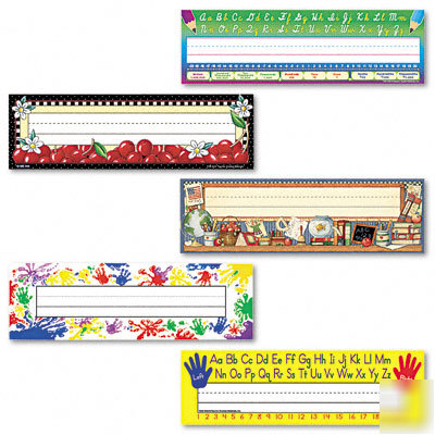 Teacher crtd res jumbo nameplates assorted, 96/pack