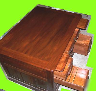 Wood office pedestal pedistle pedestle desk