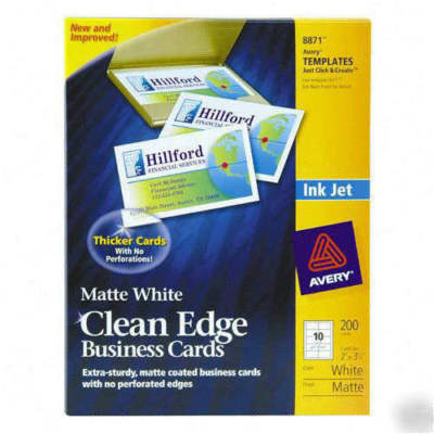 200- avery clean edge inkjet business cards office