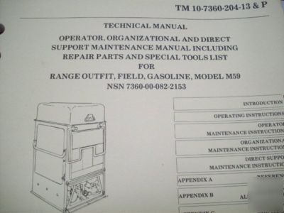 M59 mobilegas stove oven M2A burner field kitchen range